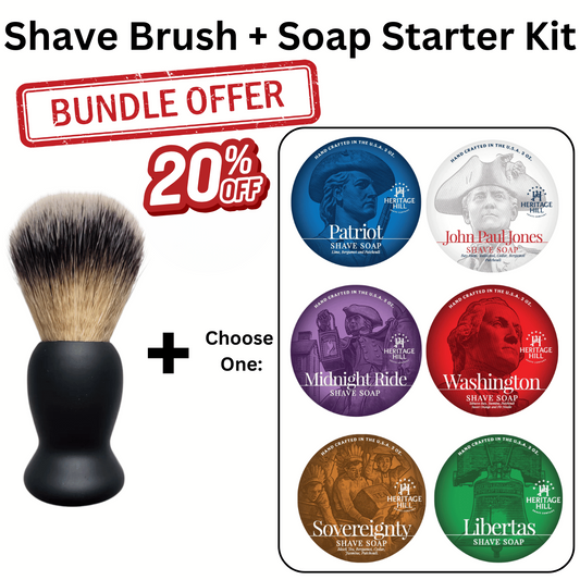 Tallow Shave Soap + Shave Brush Bundle