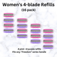 Women's 4-Blade Refills