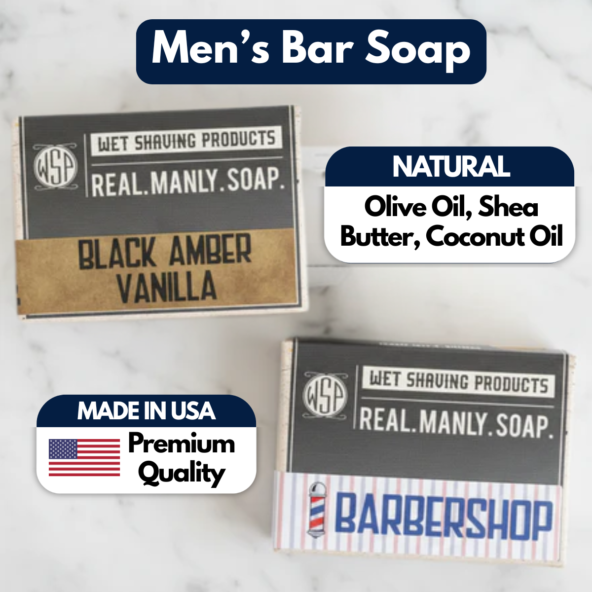 Handmade Natural Soap - Manly Scents